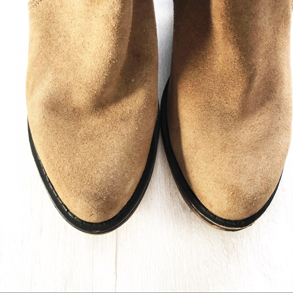 Crown Vintage Joie Suede Strap Ankle Bootie SZ 7 - Picture 8 of 8